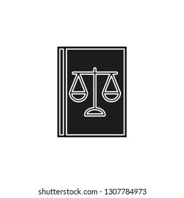 law book icon - judge icon - legal sign - judgment illustration