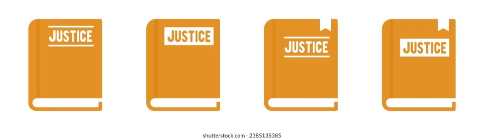 Law book icon. Justice book icon, vector illustration
