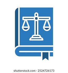Law Book icon line vector illustration