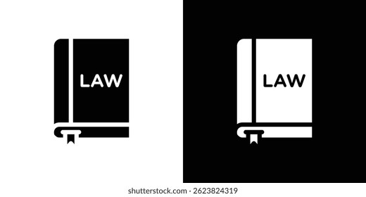 Law book icon for logo web mobile app UI design.
