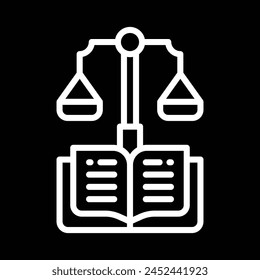 law book icon outline design