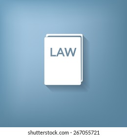 Law Book Icon. Set Of Laws. Symbol Of Justice