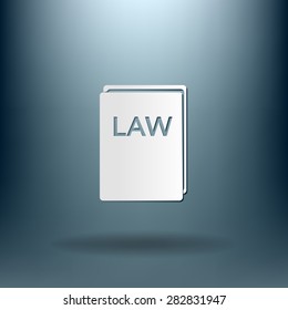 law book icon. set of laws. symbol of justice