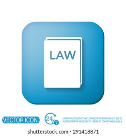 law book icon. set of laws. symbol of justice