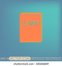 law book icon. set of laws. symbol of justice