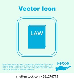 law book icon. set of laws. symbol of justice
