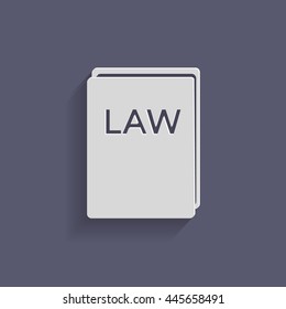 law book icon. set of laws. symbol of justice