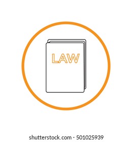 law book icon. set of laws. symbol of justice