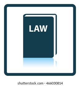 Law book icon. Shadow reflection design. Vector illustration.