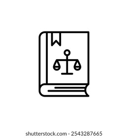 Law book icon symbol collection on white background.