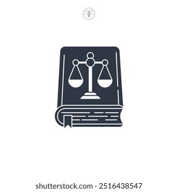 Law Book icon symbol vector illustration isolated on white background