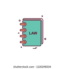 law book icon vector design