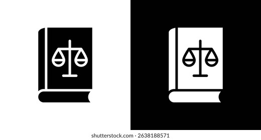 Law book icon Vector in flat style. Collection silhouettes