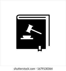 Law Book icon vector glyph style
