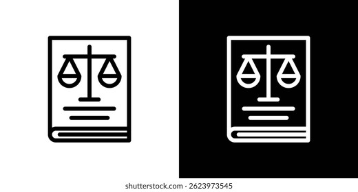 Law book icon vector, illustration logo template in trendy style