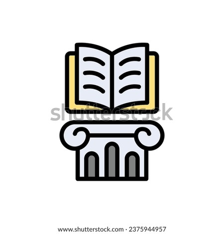 Law Book Icon Vector Illustration