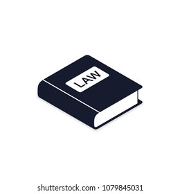 Law book icon. Vector isometric Legal judge book. Judgment concept.