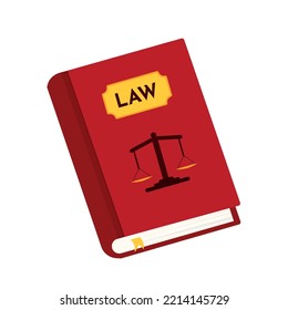 Law Book is an illustration of a law book used by lawyers and judges. Represents legal matters and legal proceedings