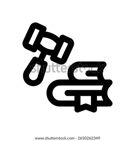 law book line icon. Clean and minimalist vector icon for websites, mobile apps, presentations, and logos. Fully scalable and customizable for any project.