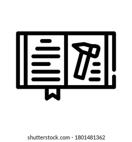 Juristische Buchlinie Symbol Vektor. Rechtsbuch-Zeichen. isoliertes Kontursymbol