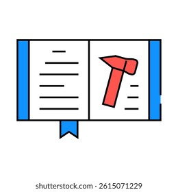 law book line icon vector. law book sign. isolated symbol illustration