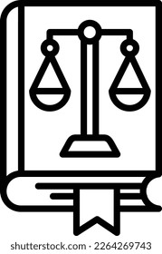 Vektor-Vektorgrafik-Design der Law Book Line