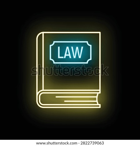 Law book sign representing justice, legislation, legal guidance, and court
