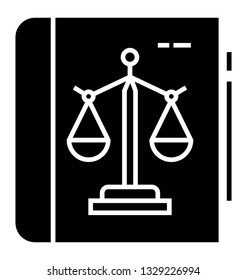 Law book solid icon 