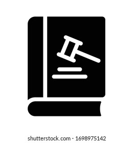 law book vector glyph flat icon 