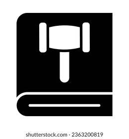 Law Book Vector Glyph Icon For Personal And Commercial Use.
