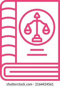 Vektorsymbol des Gesetzbuchs. Kann für Druck-, Mobil- und Web-Anwendungen verwendet werden.