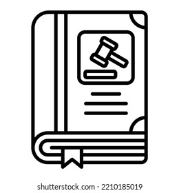 Law Book vector icon. Can be used for printing, mobile and web applications.