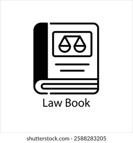 Law Book vector icon stock illustration