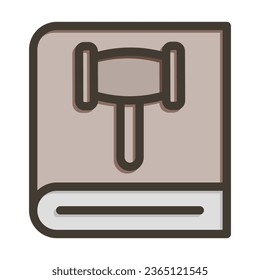 Law Book Vector Thick Line Filled Colors Icon For Personal And Commercial Use.
