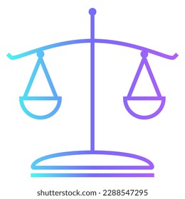 Law Business icon with blue duotone style. lawyer, court, judge, justice, legal, crime, scale. Vector illustration