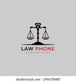 Law call vector logo design template