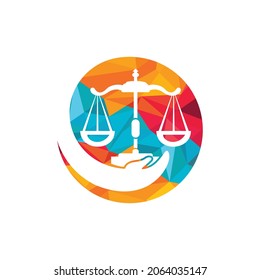 Law Care vector logo design template. Law firm logo design. Attorney vector logo design template.	