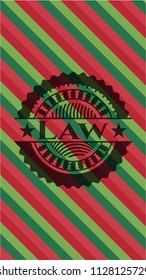 Law christmas badge.