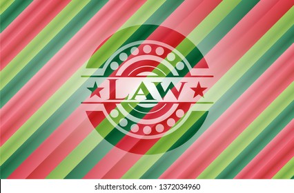 Law christmas badge.