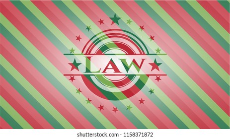 Law christmas emblem.