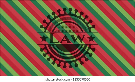 Law christmas emblem background.