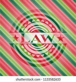 Law christmas emblem background.