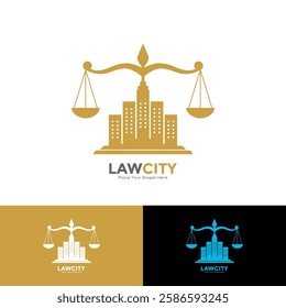 Law city logo design. Suitable for building, law firm office, law, attorney