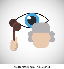 Law concept. Justice icon. Colorful icon, editable vector