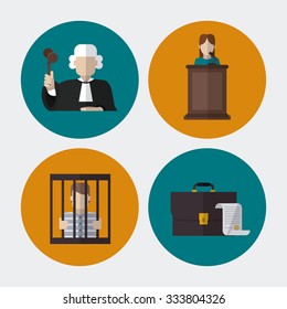 Law concept with justice icons design, vector illustration 10 eps graphic.