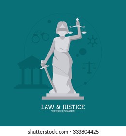 Law concept with justice icons design, vector illustration 10 eps graphic.