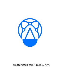law connection data logo modern sign template