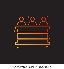 law court people person icon vector design