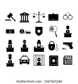 Law and crime icon vector