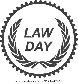 Law day icon symbol black vector